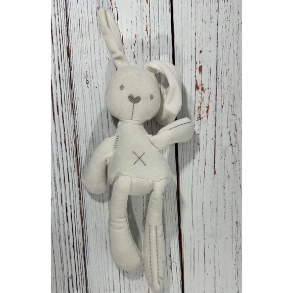 BBSKY Bunny Rabbit Lovey Plush 15" White Stitched Eyes Stuffed Animal Kids Toy - Picture 6 of 8